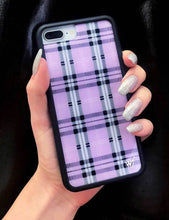 Load image into Gallery viewer, Lavender Plaid iPhone Xr Case
